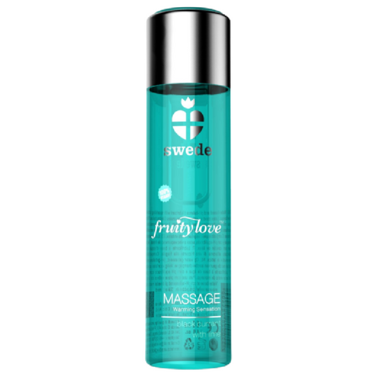 SWEDE - ÓLEO DE MASSAGEM AQUECEDOR FRUITY LOVE GROSELHA PRETA E LIMA 120 ML