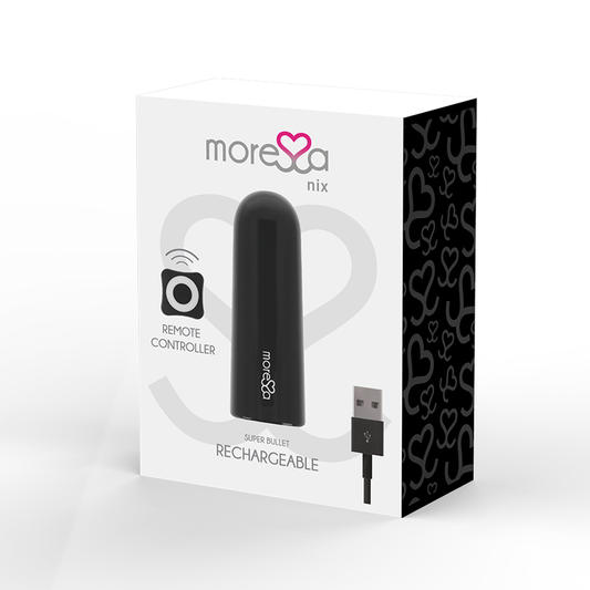 MORESSA - VIBRADOR DE CONTROLE REMOTO NIX BLACK
