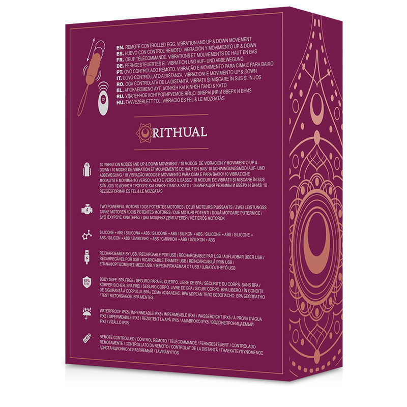 RITHUAL - REVA EGG CONTROLE REMOTO PARA CIMA E PARA BAIXO + VIBRAÇÃO