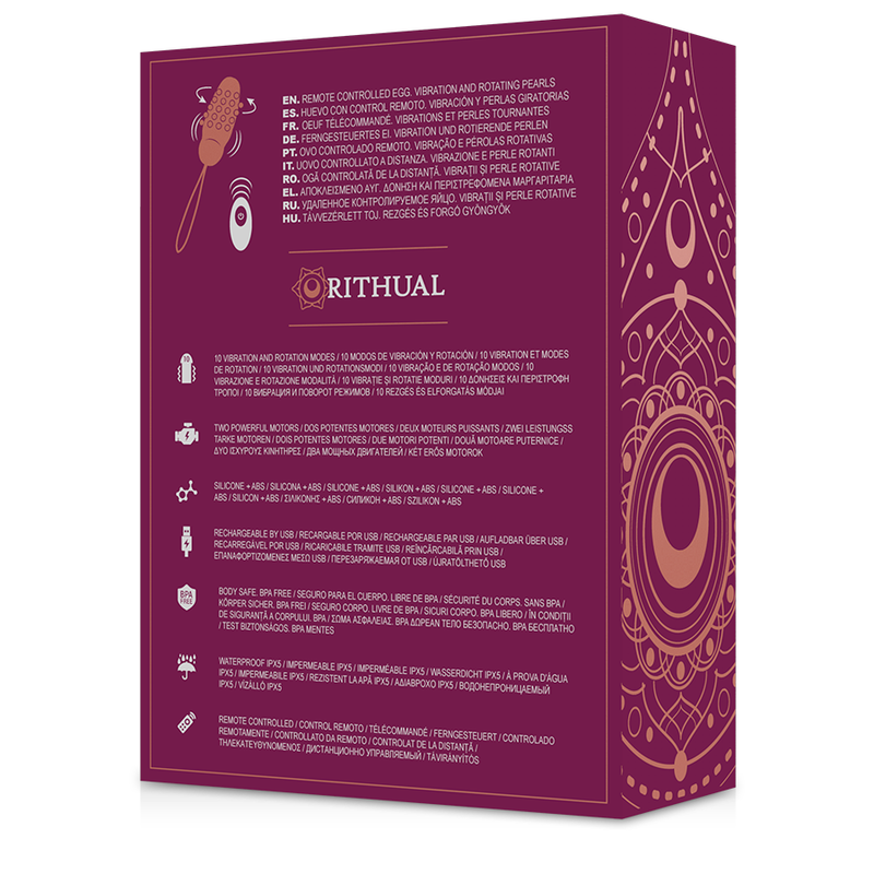 RITHUAL - SITA EGG CONTROLE REMOTO BOLA ROTAÇÃO + VIBRAÇÃO