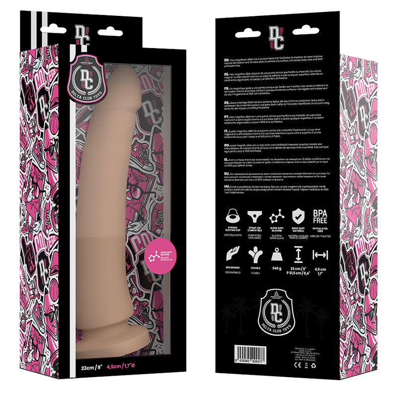 DELTA CLUB - TOYS NATURAL MEDICAL SILICONE DILDO 23 CM -O- 4.5 CM