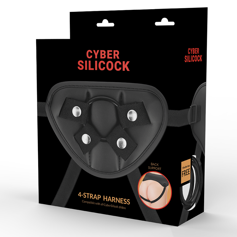 CYBER SILICOCK - STRAPS HARNESS WITH 3 FREE RINGS