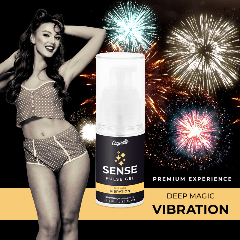 COQUETTE CHIC DESIRE - VIBRATING PULSE STRAWBERRY PREMIUM LIQUID GEL 15ML