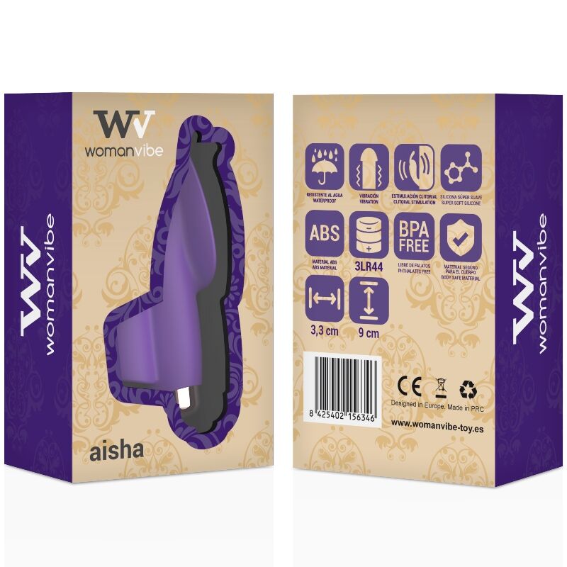 WOMANVIBE - ESTIMULADOR DE DEDO FEMININO AISHA DE SILICONE