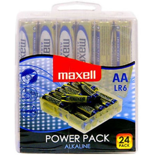 MAXELL - PILHAS ALCALINAS AA LR6 PACK * 24 PILHAS