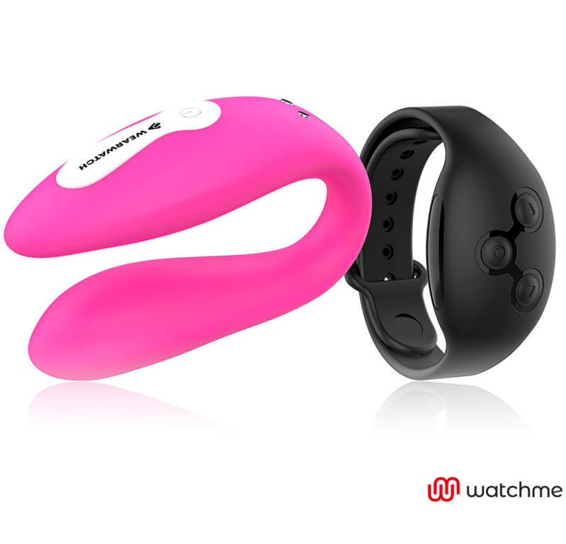 WEARWATCH - VIBRADOR WATCHME FÚCSIA/AZABACHE DUPLA TECNOLOGIA