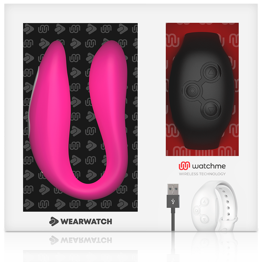 WEARWATCH - VIBRADOR WATCHME FÚCSIA/AZABACHE DUPLA TECNOLOGIA