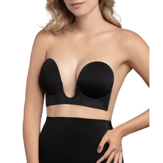 BYE-BRA - SUTIÃ PRETO SEM ALÇAS COM COPO A