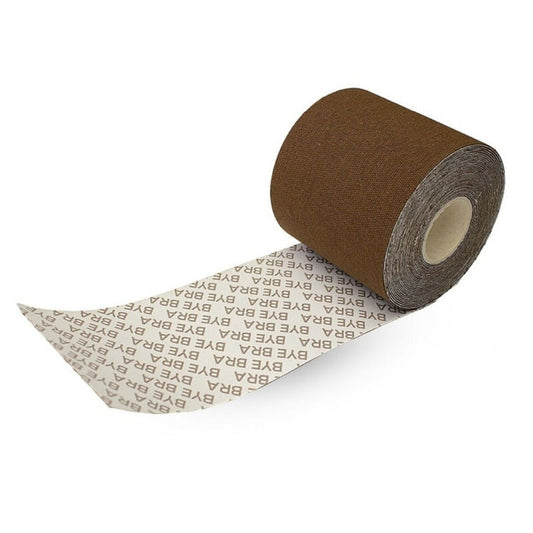 BYE-BRA - BODY TAPE 5 MX 6.5 CM + 3 PAIRS OF BROWN BREAST COVERS