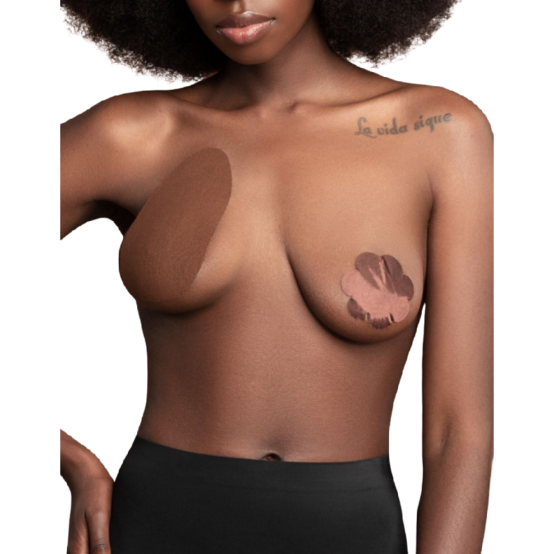 BYE-BRA - BREAST ENHANCER + 3 PAIRS BEIGE SATIN A/C CUP