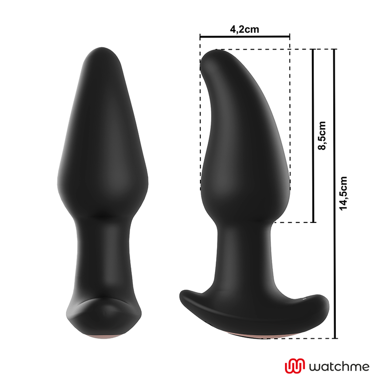 ANBIGUO - WATCHME REMOTE CONTROL ANAL PLUG VIBRATOR WITH AMADEUS BEAD ROTATION