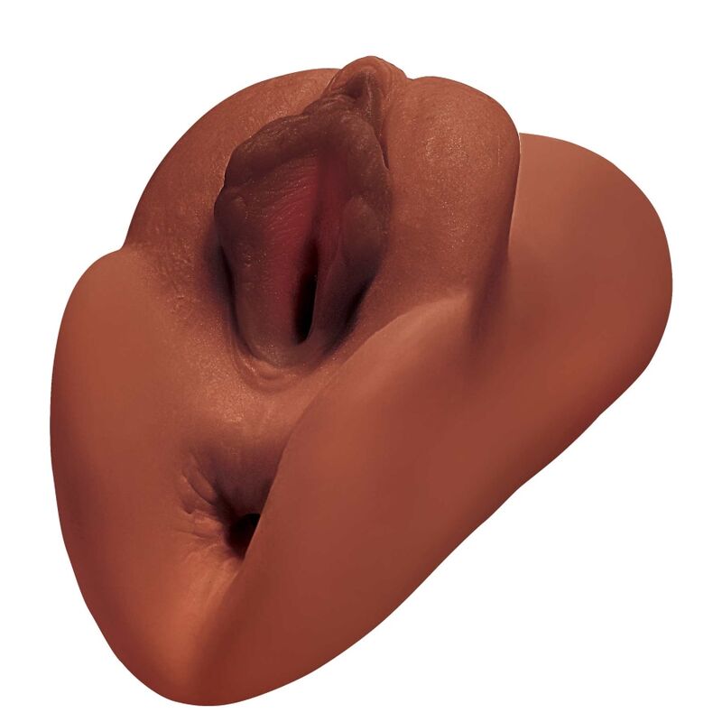 PDX PLUS - MASTURBADOR DUPLO COM VAGINA E ANAL BUCETA PERFEITA MARROM