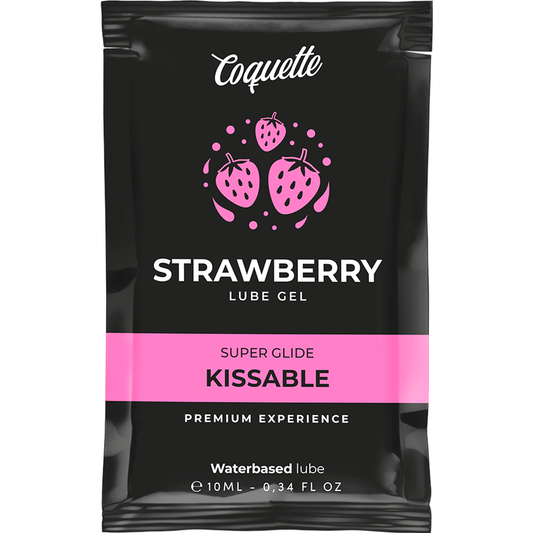 COQUETTE COSMETICS - KISSABLE LUBRICANT WATER-BASED STRAWBERRY POCKET 10 ML