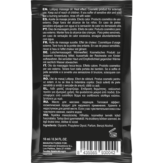 COQUETTE CHIC DESIRE - POCKET-SIZED KISSABLE MASSAGE OIL WITH HEAT EFFECT LOLLIPOP 10 ML