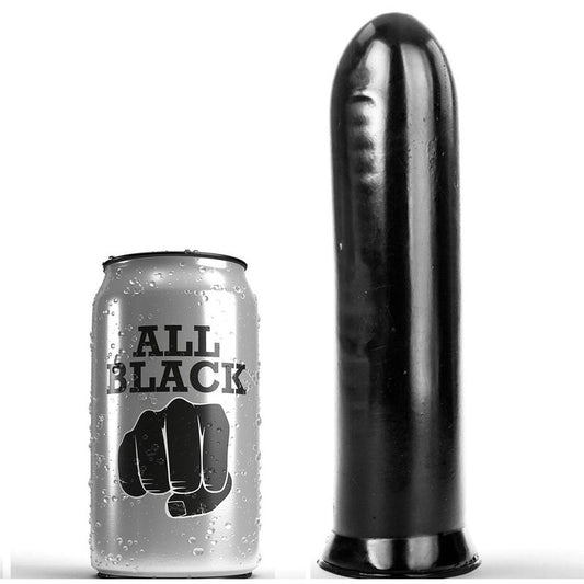ALL BLACK - DILDO PRETO DE 19 CM