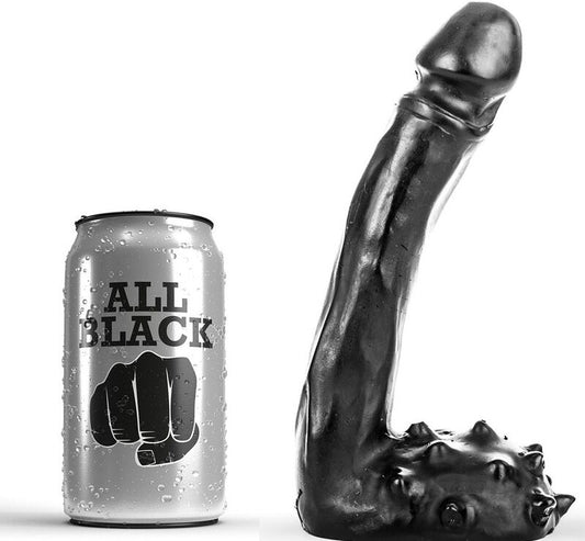 TODO PRETO - DILDO REALÍSTICO DE 19 CM
