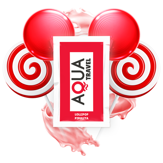 AQUA TRAVEL - WATER-BASED LUBRICANT WITH Lollipop Flavor 6 ml