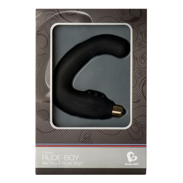 ROCKS-OFF - RUDE-BOY MLE MASSAGEADOR DE PONTO G 7 V PRETO 