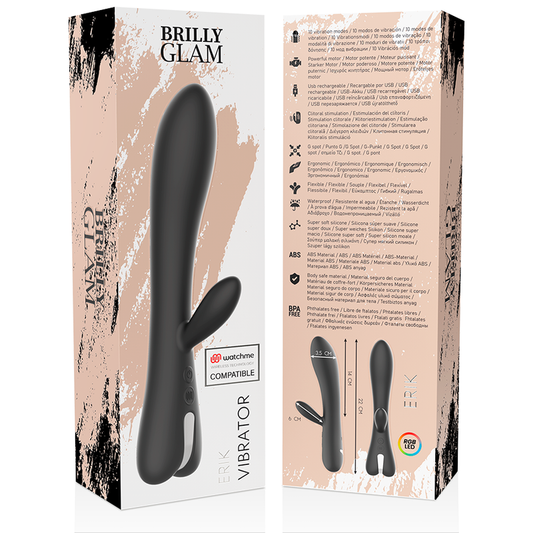 BRILLY GLAM - VIBRADOR ERIK WATCHME TECNOLOGIA SEM FIO COMPATÍVEL