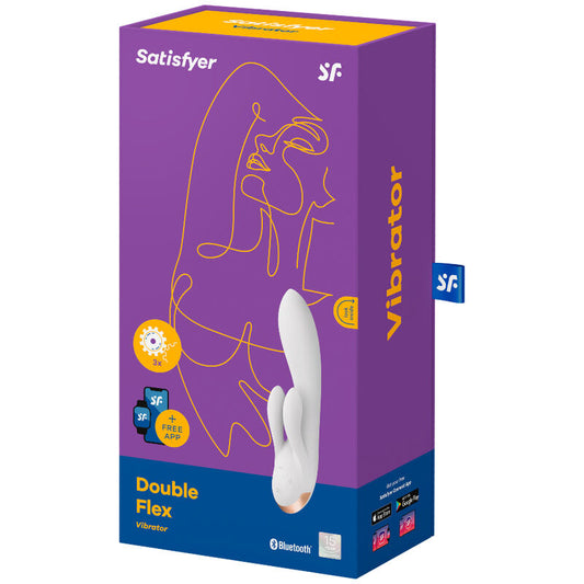 APLICATIVO VIBRADOR SATISFYER DOUBLE FLEX - BLANCO