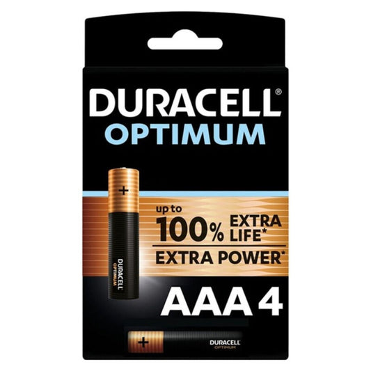 DURACELL - OPTIMUM 200 PILHAS ALCALINAS AAA LR03 4 UNIDADES?