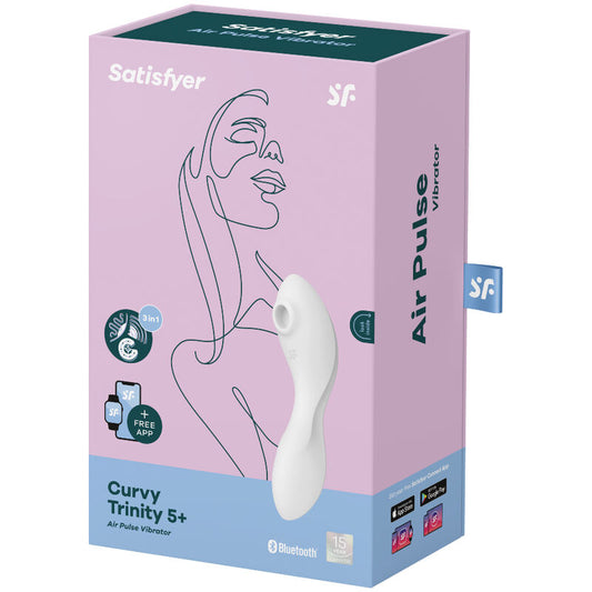 APP ESTIMULADOR E VIBRADOR SATISFYER CURVY TRINITY 5 - AZUL