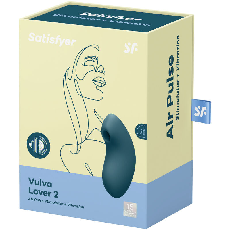 SATISFYER VULVA LOVER 2 ESTIMULADOR E VIBRADOR - AZUL
