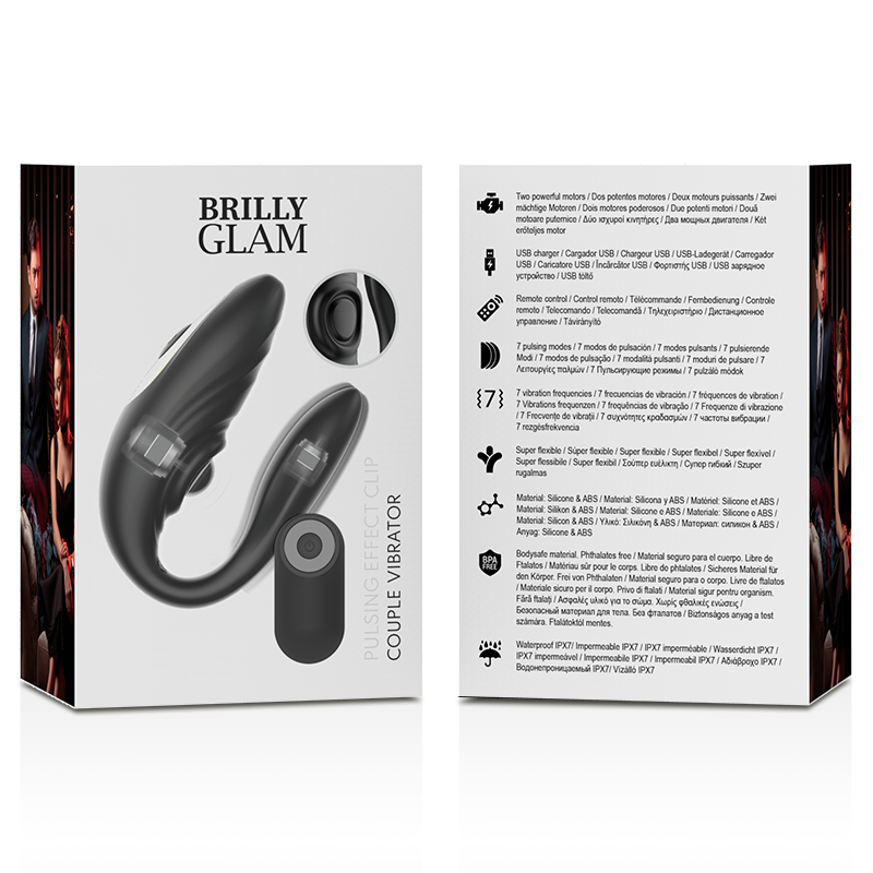 BRILLY GLAM - REMOTE CONTROLLED PULSE AND VIBRATING COUPLE