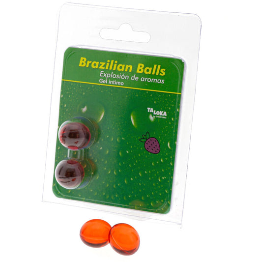 TALOKA - 2 BOLAS DE GEL ÍNTIMO DE MORANGO BRASILEIRO