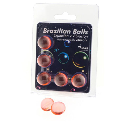 TALOKA - 5 BOLAS BRASILEIRAS GEL EFEITO VIBRATÓRIO EMOCIONANTE
