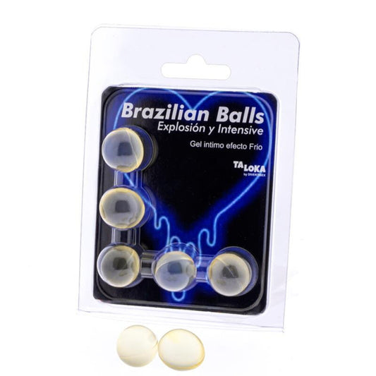 TALOKA - 5 BOLAS BRASILEIRAS GEL EFEITO REFRESCANTE E VIBRAÇÃO