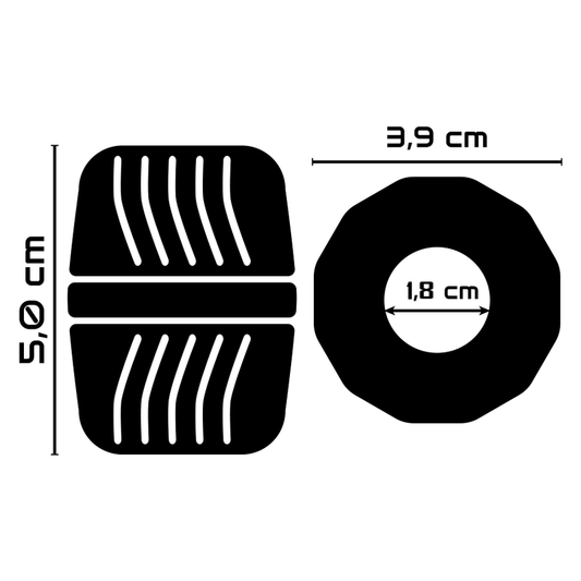 POWERING - ANEL PARA PÉNIS SUPER FLEXÍVEL E RESISTENTE 5 CM PR11 PRETO