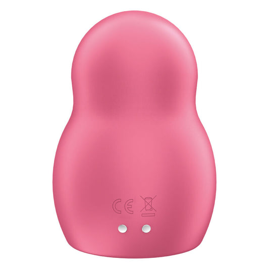 SATISFYER - AIR PULSE PRO TO GO 1 ESTIMULADOR DUPLO E VIBRADOR VERMELHO