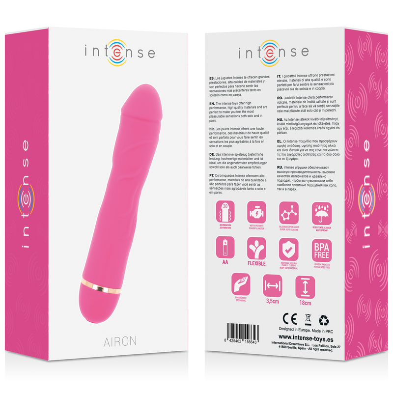 INTENSO - AIRON 20 VELOCIDADES ROSA SILICONE