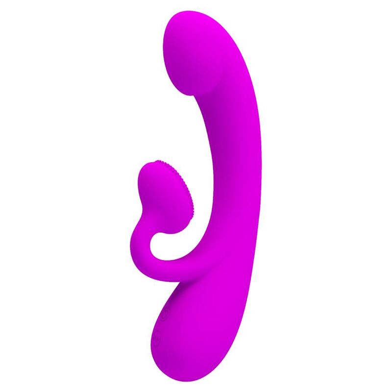 PRETTY LOVE - SINCERE VIBRATOR AND PURPLE SILICONE CLITORIS SUCTION CUP