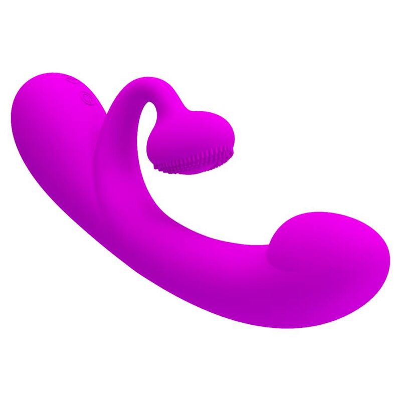 PRETTY LOVE - SINCERE VIBRATOR AND PURPLE SILICONE CLITORIS SUCTION CUP