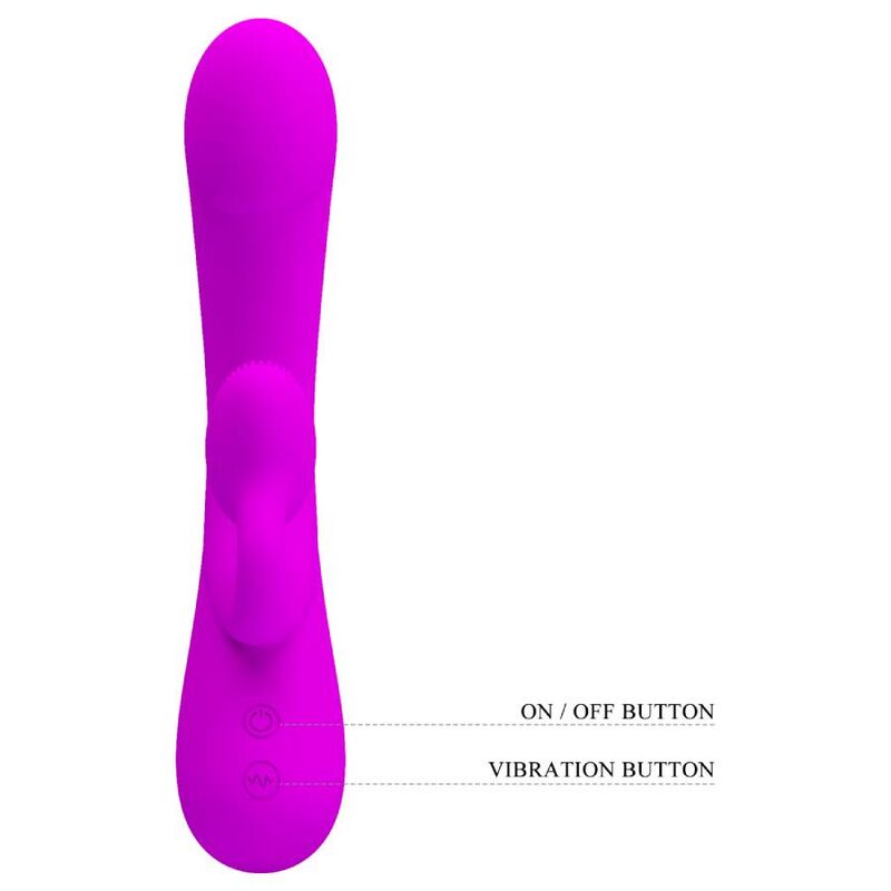 PRETTY LOVE - SINCERE VIBRATOR AND PURPLE SILICONE CLITORIS SUCTION CUP
