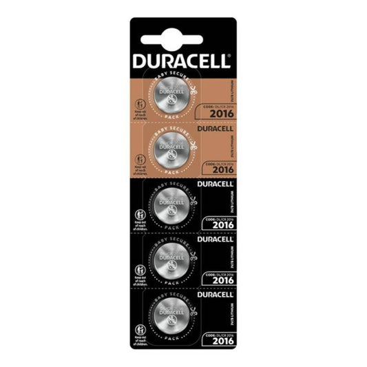 DURACELL - LITIO CR2016 3V 5 UNIDADES BATERIA BOTÃO