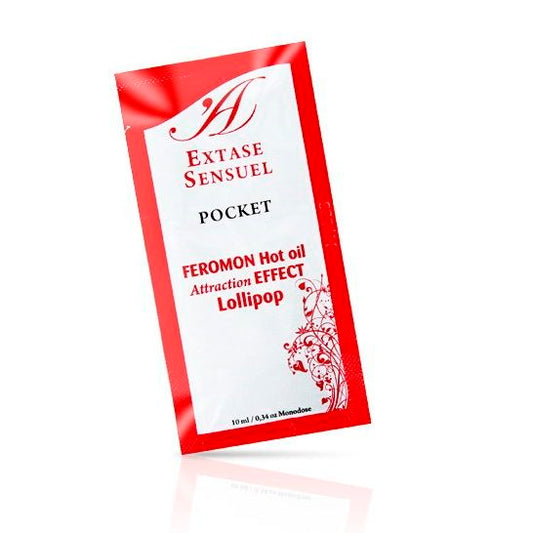 EXTASE SENSUAL - PHEROMONE MASSAGE OIL WITH HEAT EFFECT LOLLIPOP 10 ML