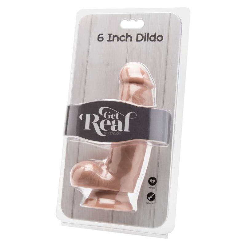 GET REAL - 12 CM DILDO WITH SKIN BEADS
