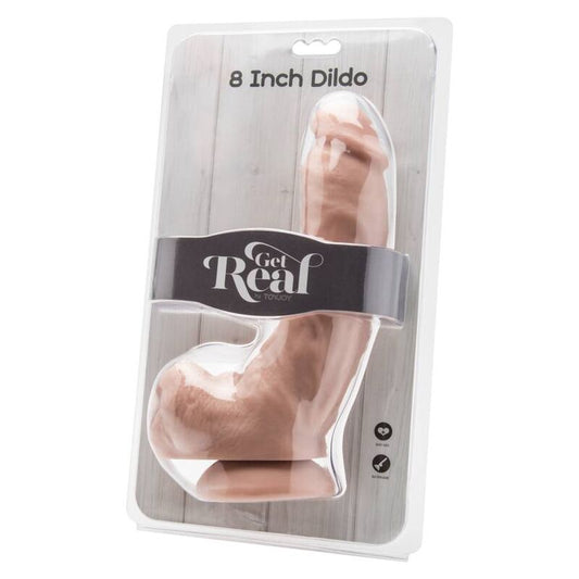 GET REAL - 20.5 CM DILDO WITH SKIN BEADS