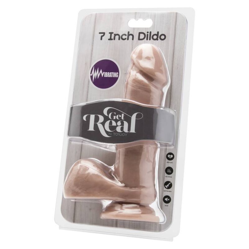 SEJA REAL - DILDO DE 18 CM COM PELE DE CONTAS VIBRADORAS