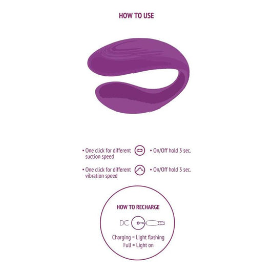 XOCOON - VIBRADOR BOUND LOVE COUPLES ROXO