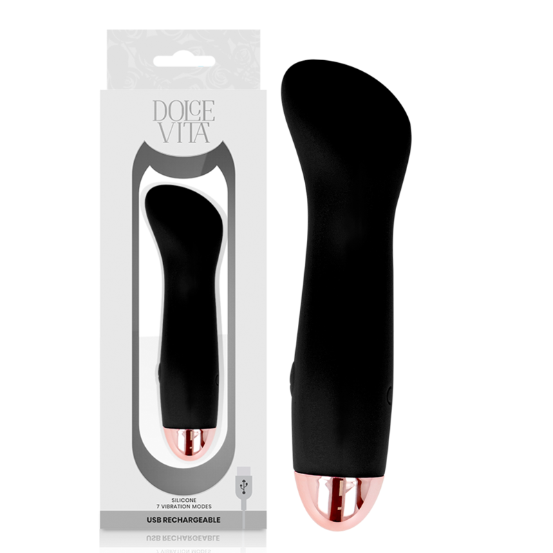 DOLCE VITA - ONE BLACK VIBRADOR RECARREGÁVEL DE 7 VELOCIDADES