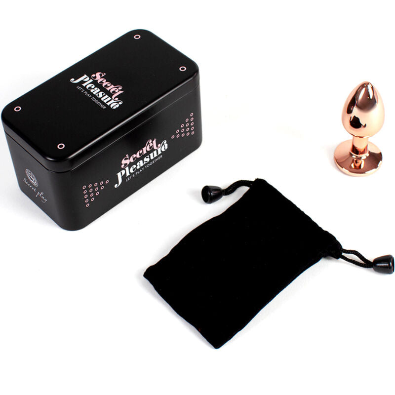 SECRETPLAY - SMALL ROSE GOLD METAL ANAL PLUG 7 CM