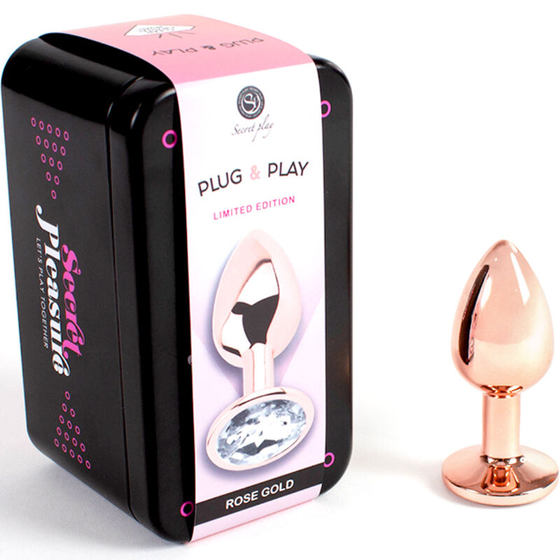 SECRETPLAY - SMALL ROSE GOLD METAL ANAL PLUG 7 CM