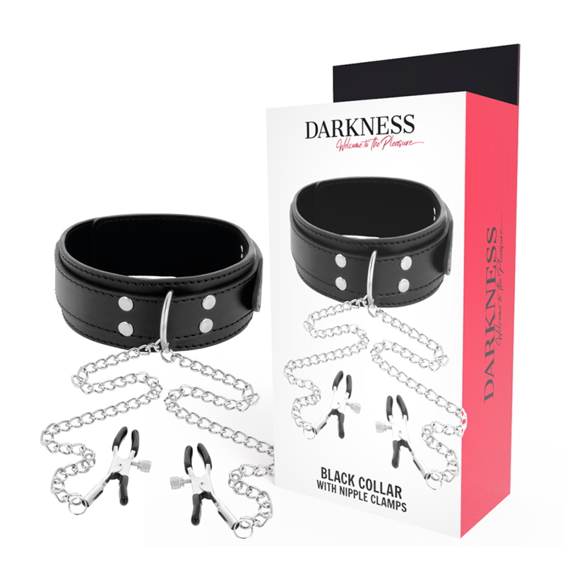 DARKNESS - BLACK NIPPLE CLAMP COLLAR