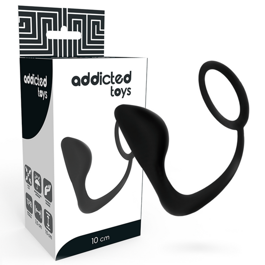 ADDICTED TOYS - ANAL PLUG WITH BLACK COCK RING