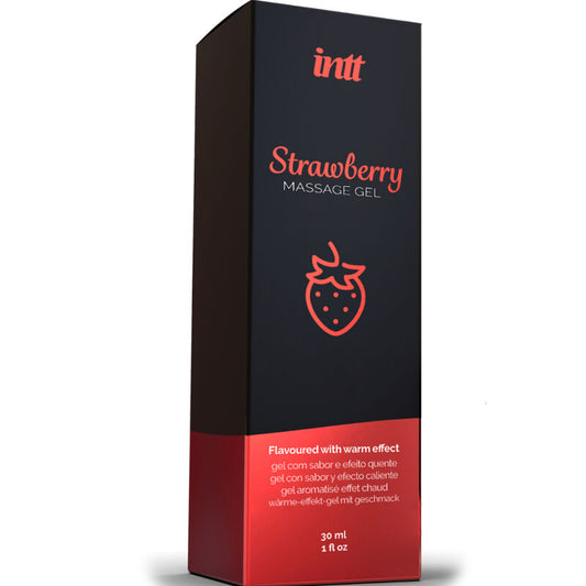 INTT MASSAGE &amp; ORAL SEX - STRAWBERRY FLAVOR WARMING MASSAGE GEL