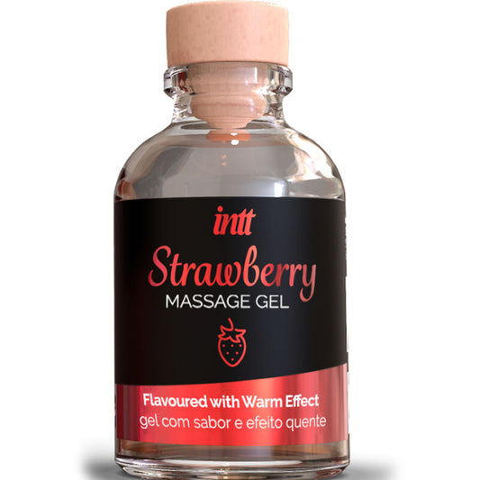 INTT MASSAGE &amp; ORAL SEX - STRAWBERRY FLAVOR WARMING MASSAGE GEL